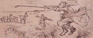 The Out of Control Golfer, illustration from Graphic magazine, pub. c.1870 The Out of Control Golfer, illustration from Graphic magazine, pub. c.1870