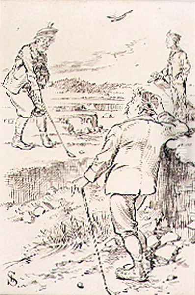 The Winning Golfer, illustration from Graphic magazine, pub. c.1870 - view 1