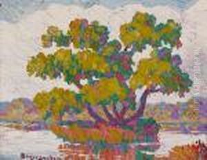Pond With Willows by Sven Birger Sandzen