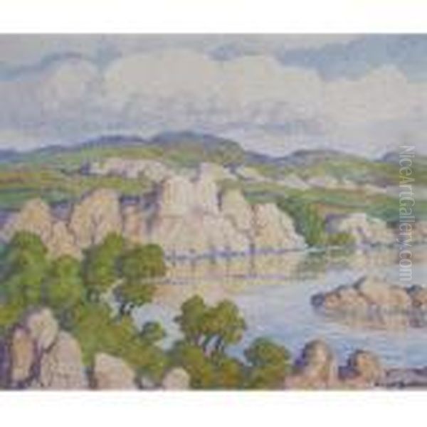 Stevenson Lake, Graham County, Kansas - view 1