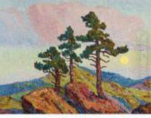Three Trees by Sven Birger Sandzen