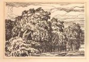 Stream With Willows by Sven Birger Sandzen