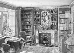 Interior of Ruskins Study at Brantwood, 1893 by Joseph Arthur Palliser Severn