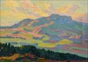 Sunset In The Mountains by Sven Birger Sandzen