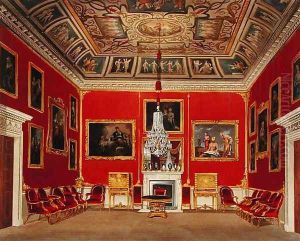 The Second Drawing Room, Buckingham House, from The History of the Royal Residences, engraved by Thomas Sutherland b.1785, by William Henry Pyne 1769-1843, 1818 by James Stephanoff