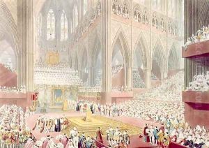 The Coronation of King George IV The Recognition, 19th July 1821, engraved by Matthew Dubourg, 1822 by James Stephanoff