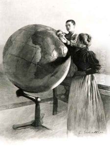 Geography Lesson at the Braille Institute, from LIllustration, 18th September 1897 Geography Lesson at the Braille Institute, from LIllustration, 18th September 1897