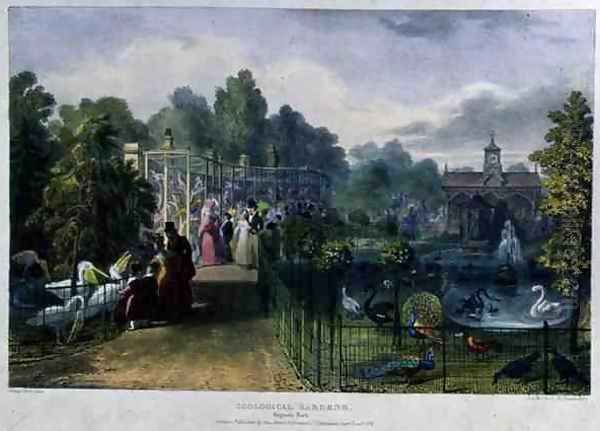 The Aviary at the Zoological Gardens, Regent's Park, engraved and pub. by the artist, printed by Charles Hullmandel 1789-1850, 1836 - view 1