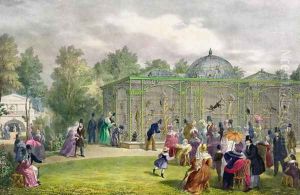 The Monkey House at the Zoological Gardens, Regents Park, engraved and pub. by the artist, printed by Charles Hullmandel 1789-1850, 1835 by George the Elder Scharf