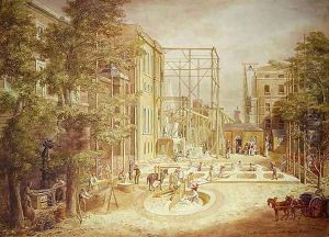 Laying the Foundations of the Lycian Room, British Museum, 1845 by George the Elder Scharf