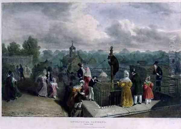 The Bear Pit at the Zoological Gardens, Regents Park, engraved and pub. by the artist, printed by Charles Hullmandel 1789-1850, 1835 - view 1