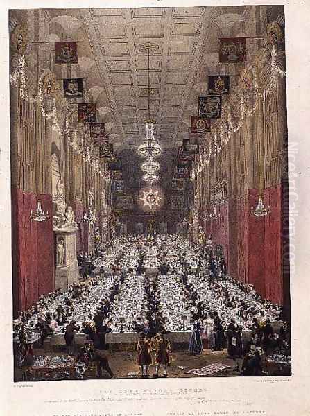The Lord Mayors Dinner at the Guildhall, 9th November 1828 - view 1