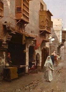 A Street In North Africa by Rubens Santoro