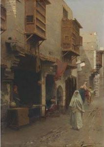 A Street In North Africa by Rubens Santoro