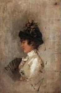 Portrait Of A Lady by Rubens Santoro