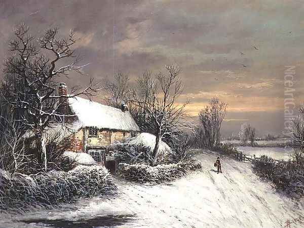 A Cottage in Winter - view 1