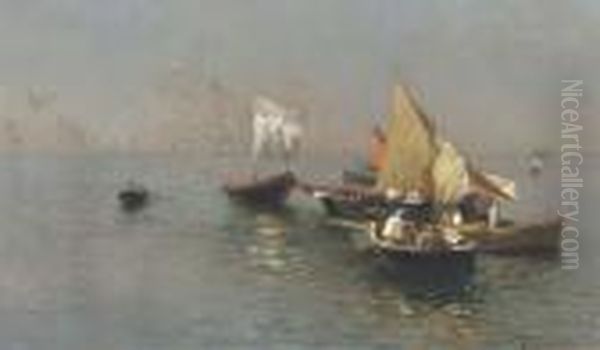 Fishing Boats In The Gulf Of Naples - view 1