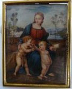La Madone, Le Christ Et St Jean by Raphael