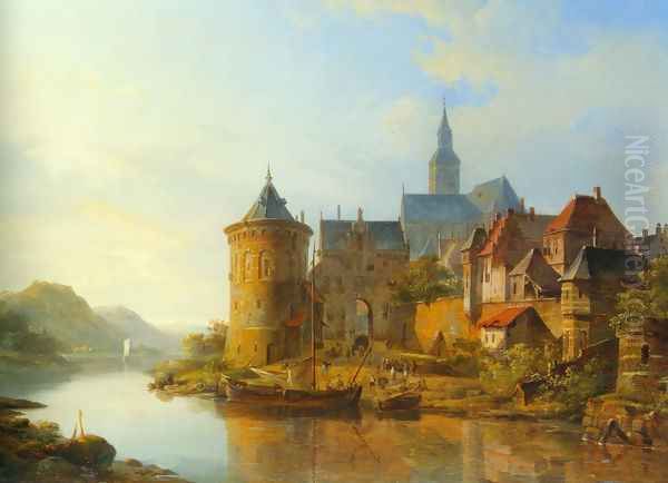 A View of a Town along the Rhine - view 1