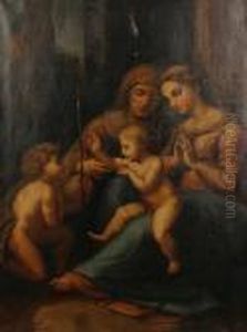 The Madonna And Child With Saint John And Elizabeth by Raphael
