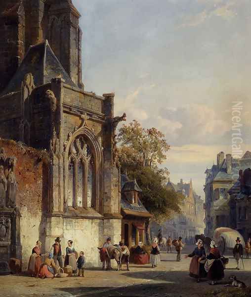 Town Square Before A Church: A Capriccio - view 1