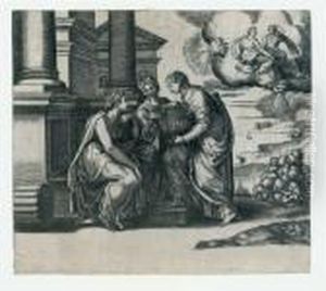 The Story Of Cupid And Psyche by Raphael