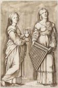 Saint Cecilia With Other Female Saints by Raphael