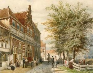 Huizen van Bossu te Hoorn a busy day at the Slapershaven