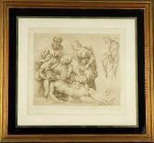 Pieta E Cena Classica Com Fauno