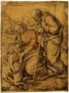 Sacra Famiglia Con L""""agnello by Raphael