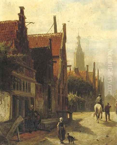 Townspeople on the Vijzelstraat, Enkhuizen - view 1
