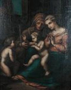 The Holy Family With The Infant Saint John The Baptist And Saint Elizabeth by Raphael