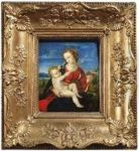 Madonna Colonna. Oil/paper/wood by Raphael