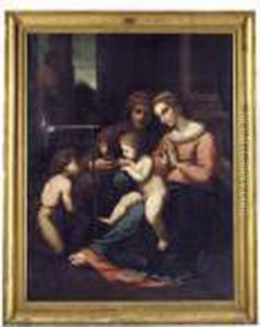 Madonna And Child With Saint Anne, Joseph And Saint John The Baptist by Raphael