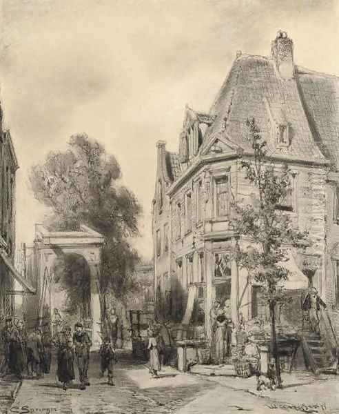 A busy street in Weesp - view 1