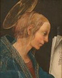 The Madonna Wearing A Blue Robe Edged With Gold, From The 'cowper Madonna'