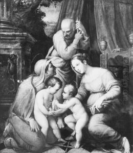 Heilige Famillie. by Raphael