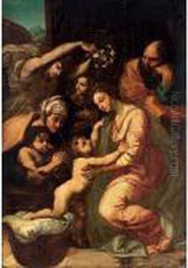 The Holy Family With St. Anne, The Infant St. John And Two Angels by Raphael