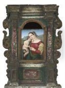 The Madonna And Child In A Landscape by Raphael