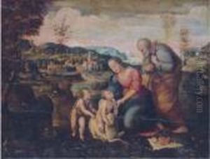 The Holy Family With The Infant Saint John by Raphael