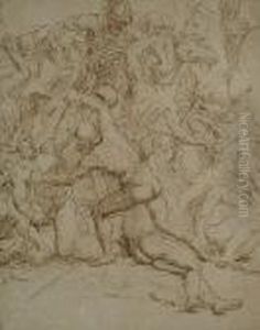 Roman Soldiers Fighting The Nervians