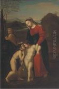 The Holy Family With The Infant Saint John The Baptist by Raphael