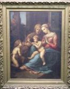 Madonna And Child With Infant Saint John The Baptist And Saint Elizabeth by Raphael
