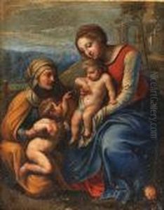 The Madonna And Child With Saint Elizabeth And The Infant Saint John The Baptist by Raphael
