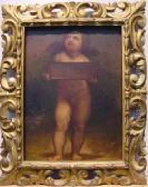 Cherub With Tablet - view 1