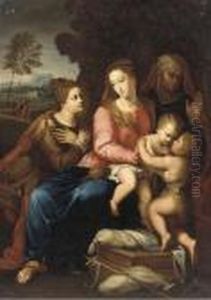 The Virgin And Child With St. John The Baptist by Raphael