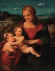 The Madonna And Child With The Infant Saint John The Baptist by Raphael