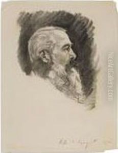 Portrait Of A Bearded Man In Profile by John Singer Sargent