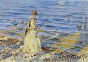 Girl Fishing At San Vigilio by John Singer Sargent