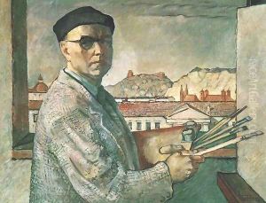 Self-Portrait on the Background of Vilnius Self-Portrait on the Background of Vilnius